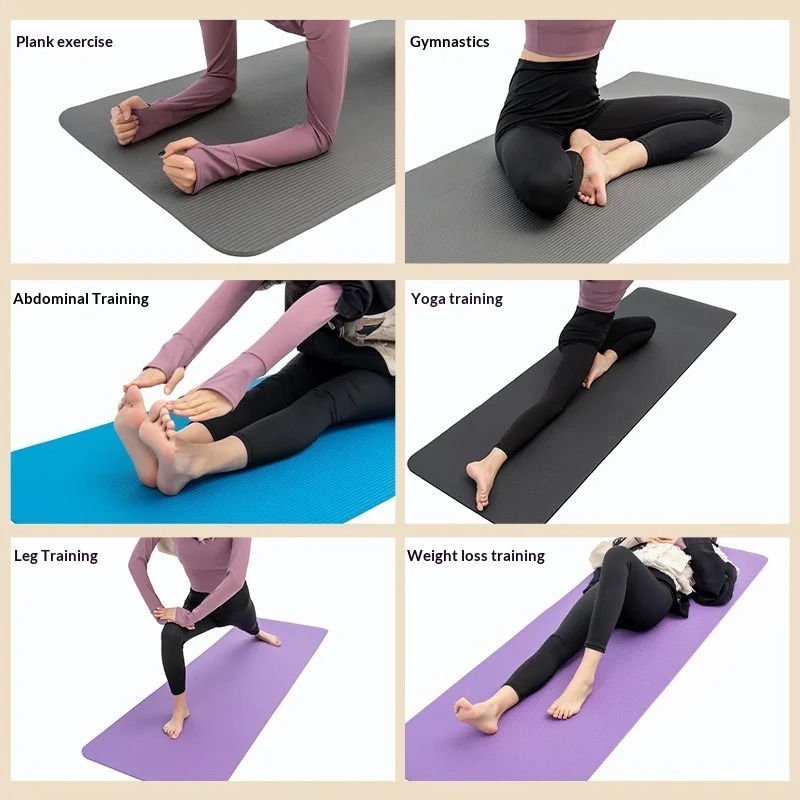 Pilates Yoga Mat Thickness - Extra dikke antislip yogamat, schokabsorberend, extra