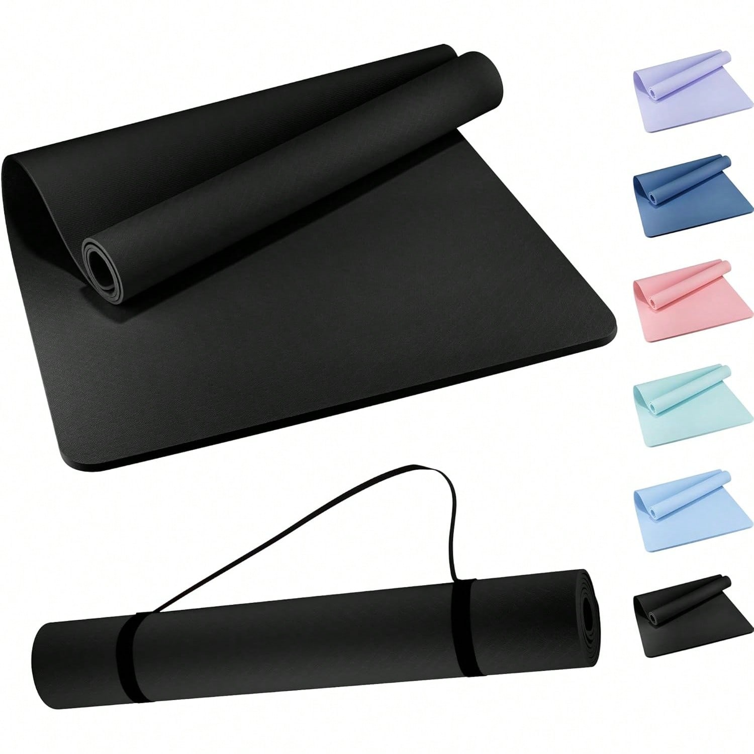 Pilates Yoga Hiit - Extra brede 8mm TPE yogamat, antislip