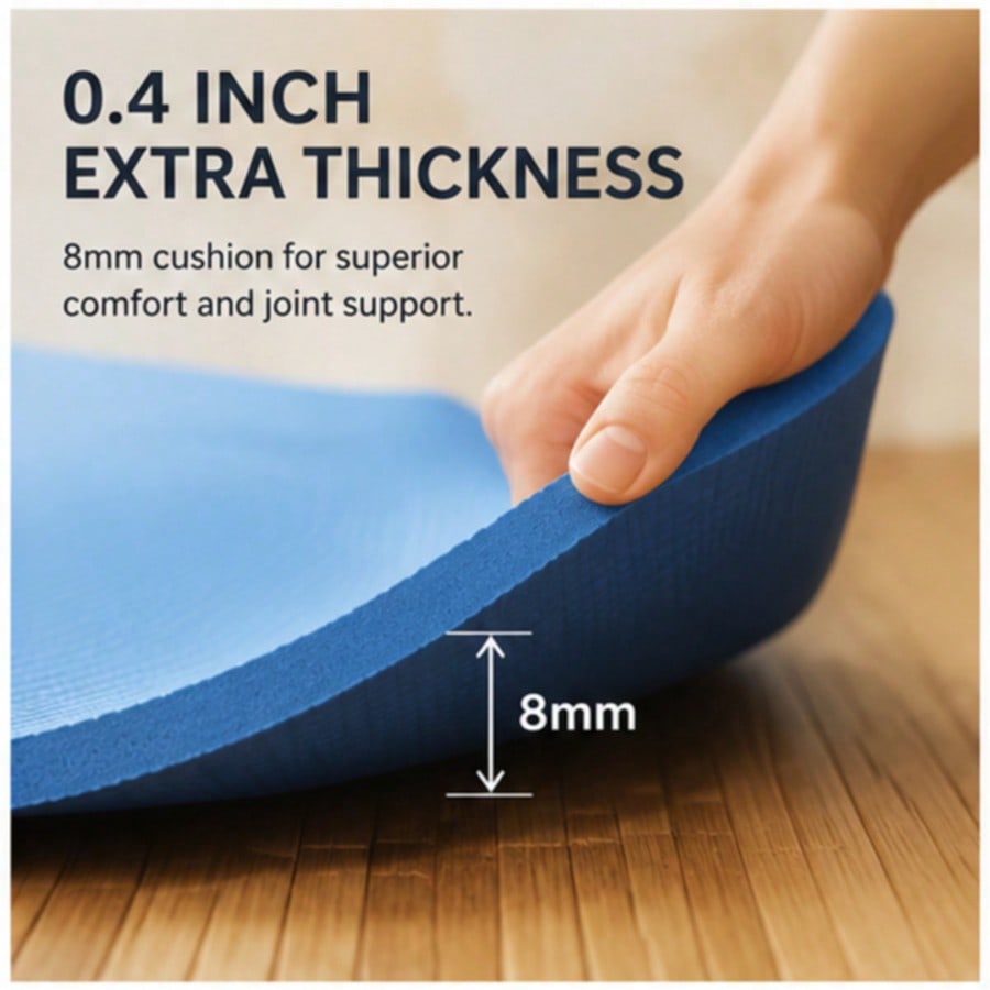 Extra brede 8mm TPE yogamat, a - Pilates Yoga Hiit recensie en prijs